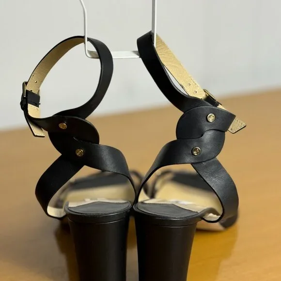 Jimmy Choo Drya 65 Studded Black Leather Block Heel Sandals – EU 39 - Picture 3 of 11